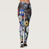 カラフルヴィンテージレトロバッジ収集 レギンス (裏面)