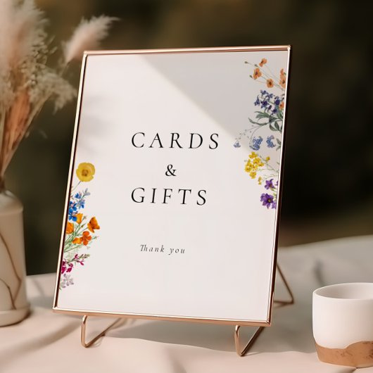 カラフルヴィンテージワイルドフラワーカード&ギフト ポスター