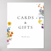 カラフルヴィンテージワイルドフラワーカード&ギフト ポスター (正面)