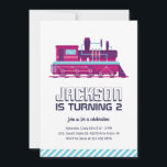 カラフルヴィンテージ列車子供の誕生日 招待状<br><div class="desc">かわいい子供へデザイン、電車が大好きな男の子や女の子。カーニバル誕生日パーティーに最適。他のカスタマイズ大事な行事に合うように言い回す。</div>