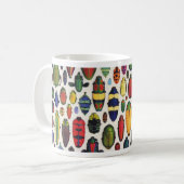 カラフルヴィンテージ図解入りの、写真付きの甲虫 コーヒーマグカップ (正面左)