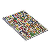 カラフルヴィンテージ図解入りの、写真付きの甲虫 ノートブック (右側)