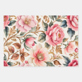 カラフルヴィンテージ布アートラッピング紙シート ラッピングペーパーシート (正面2)