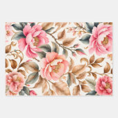 カラフルヴィンテージ布アートラッピング紙シート ラッピングペーパーシート (正面)