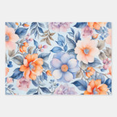 カラフルヴィンテージ布アートラッピング紙シート ラッピングペーパーシート (正面)