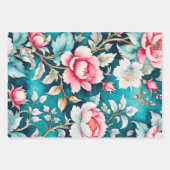 カラフルヴィンテージ布アートラッピング紙シート ラッピングペーパーシート (正面)