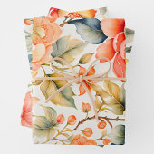 カラフルヴィンテージ布アートラッピング紙シート ラッピングペーパーシート