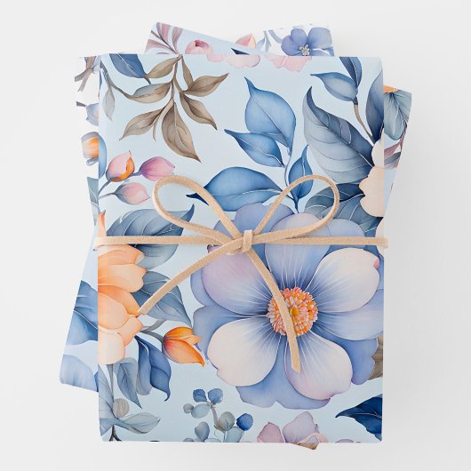 カラフルヴィンテージ布アートラッピング紙シート ラッピングペーパーシート