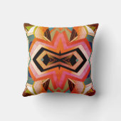 カラフルヴィンテージ幾何学的振動 クッション (裏面)