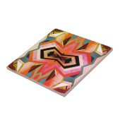 カラフルヴィンテージ幾何学的振動 タイル (側面)