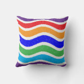 カラフルヴィンテージ引き裂き紙効カスタム果 クッション (裏面)