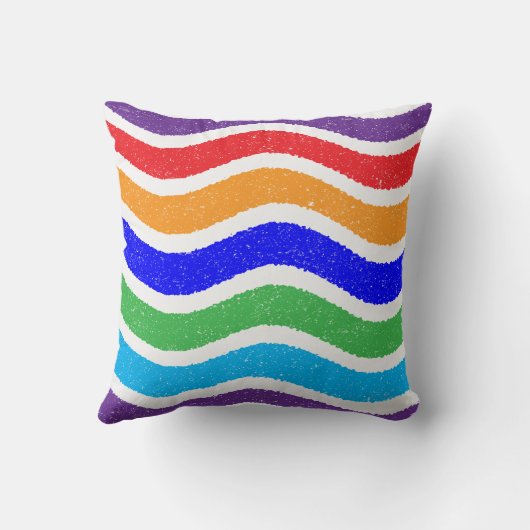 カラフルヴィンテージ引き裂き紙効カスタム果 クッション (裏面)