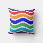 カラフルヴィンテージ引き裂き紙効カスタム果 クッション (正面)