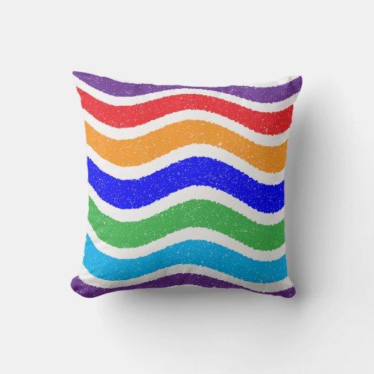 カラフルヴィンテージ引き裂き紙効カスタム果 クッション (正面)