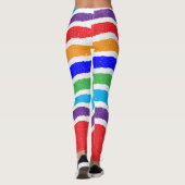 カラフルヴィンテージ引き裂き紙効カスタム果 レギンス (裏面)