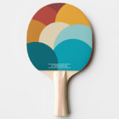 カラフルヴィンテージ抽象芸術パーソナライズされた 卓球ラケット (裏面)