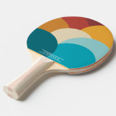 カラフルヴィンテージ抽象芸術パーソナライズされた 卓球ラケット (正面アングル)