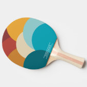 カラフルヴィンテージ抽象芸術パーソナライズされた 卓球ラケット (横)