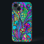 カラフルヴィンテージ抽象芸術フローラ旋回Collage 2 iPhone 13ケース<br><div class="desc">カラフルカッコいい抽象芸術ヴィンテージフローラ旋回デザイン。任意のカスタムデザインのモノグラム版は、電子メールの要求で利用可能である。また、名刺の招待文字等に対して無料の名刺フォーマットを提供する。</div>
