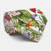 カラフルヴィンテージ水彩花模様 ネクタイ (ロール)