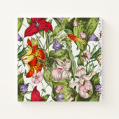 カラフルヴィンテージ水彩花模様 ノートブック (裏面)