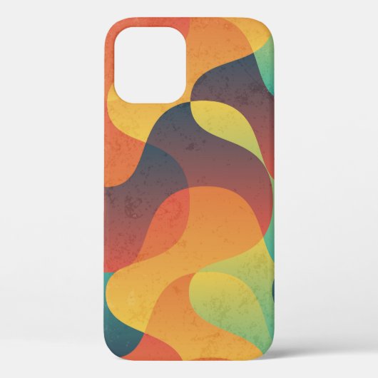カラフルヴィンテージ波抽象芸術パターン Case-Mate iPhoneケース (裏面)