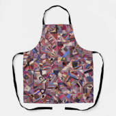 カラフルヴィンテージ熱狂するキルト エプロン (正面)
