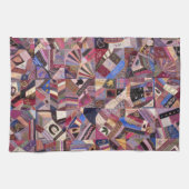 カラフルヴィンテージ熱狂するキルト キッチンタオル (横)