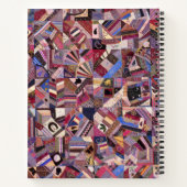 カラフルヴィンテージ熱狂するキルト ノートブック (裏面)