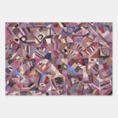 カラフルヴィンテージ熱狂するキルト ラッピングペーパーシート (正面2)