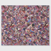 カラフルヴィンテージ熱狂するキルト ラッピングペーパー (フラット)