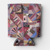 カラフルヴィンテージ熱狂するキルト 缶クーラー (正面)