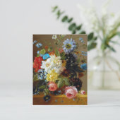 カラフルヴィンテージ花びら絵画アート カード (スタンド正面)