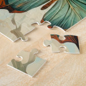 カラフルヴィンテージ蝶と花(10) ジグソーパズル (側面)