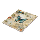 カラフルヴィンテージ蝶と花(11) タイル (側面)