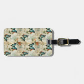 カラフルヴィンテージ蝶と花(12) ラゲッジタグ (正面横)