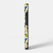 カラフルヴィンテージ蝶と花(1) iPhoneケース (左側面)