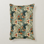 カラフルヴィンテージ蝶と花(5) アクセントクッション (正面(垂直))