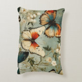 カラフルヴィンテージ蝶と花(5) アクセントクッション (裏面(縦))