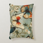 カラフルヴィンテージ蝶と花(5) アクセントクッション (正面(垂直))