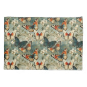 カラフルヴィンテージ蝶と花(5) 枕カバー (裏面-左)