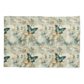 カラフルヴィンテージ蝶と花(6) 枕カバー (裏面-左)