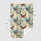 カラフルヴィンテージ蝶と花(7) ゴルフタオル (インサイチュ)