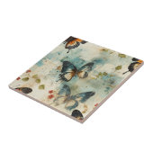 カラフルヴィンテージ蝶と花(7) タイル (側面)