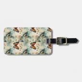 カラフルヴィンテージ蝶と花(7) ラゲッジタグ (正面横)