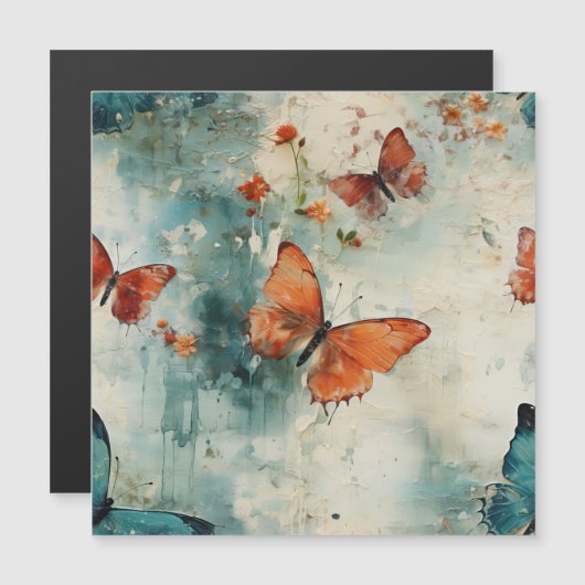 カラフルヴィンテージ蝶と花(9) (正面/裏面)