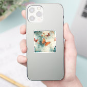 カラフルヴィンテージ蝶と花(9) シール (スマートフォン)