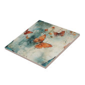 カラフルヴィンテージ蝶と花(9) タイル (側面)