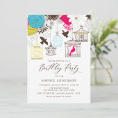 カラフルヴィンテージ誕生日パーティー 招待状 (スタンド正面)
