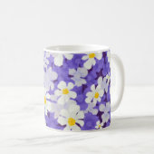 カラフルヴィンテージ:シームレスフラワーパターン コーヒーマグカップ (正面右)